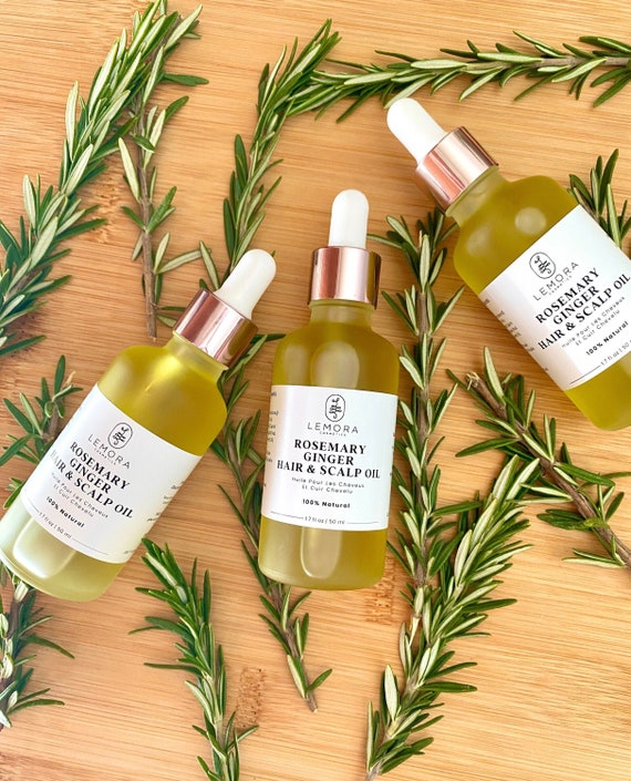 Rosemary Hair Oil For Thicker Growth w/ Black Seed, Argan, Castor Oil, Herbal Hair Oil, Organic Hair Care, Natural Rosemary Oil For Hair