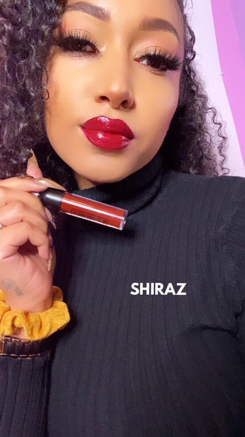 Dark Red Lip Color. Red Lip Gloss. Dark Red Lipstick. Etsy