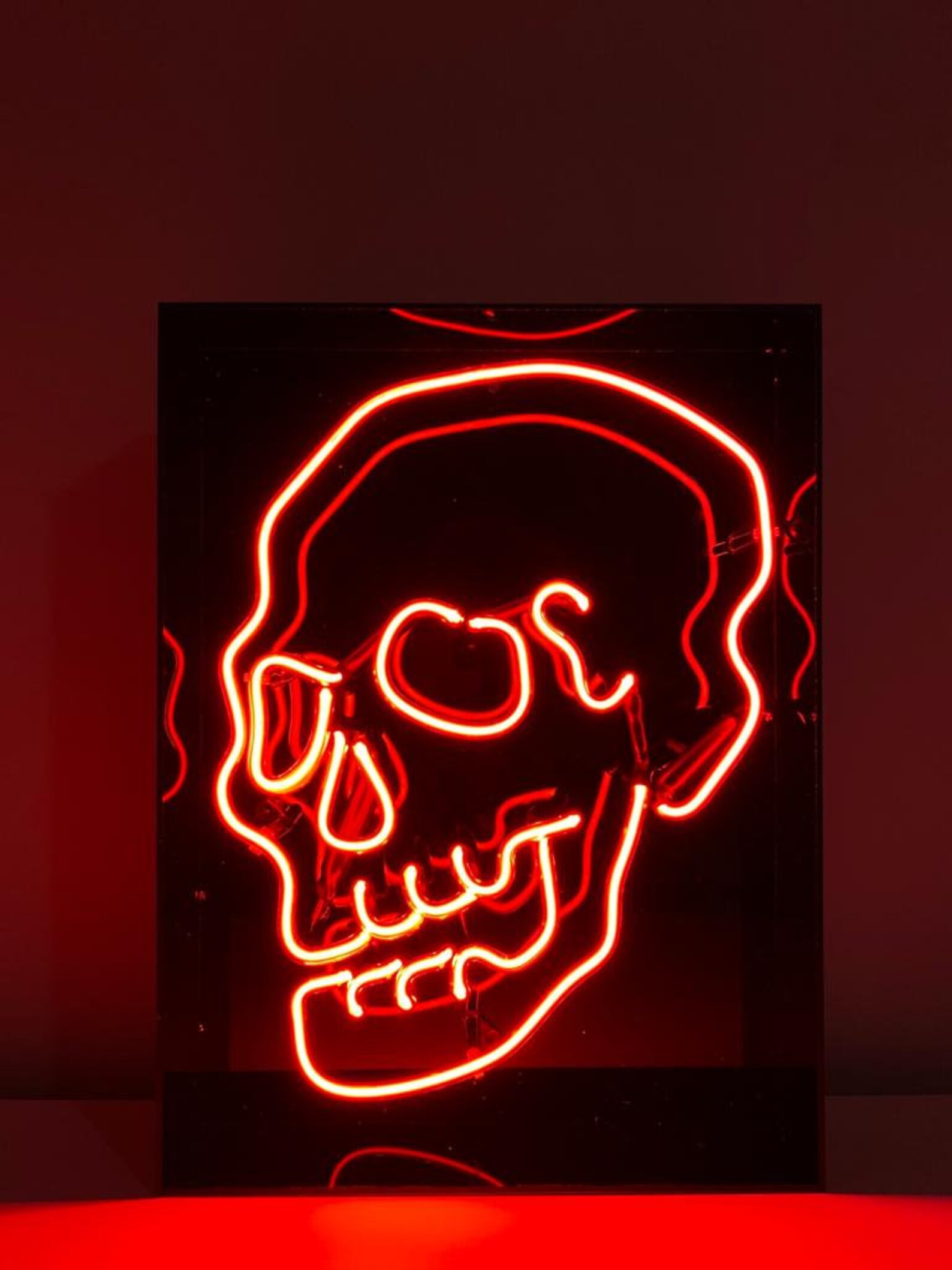 Skull neon sign custom neon light Etsy