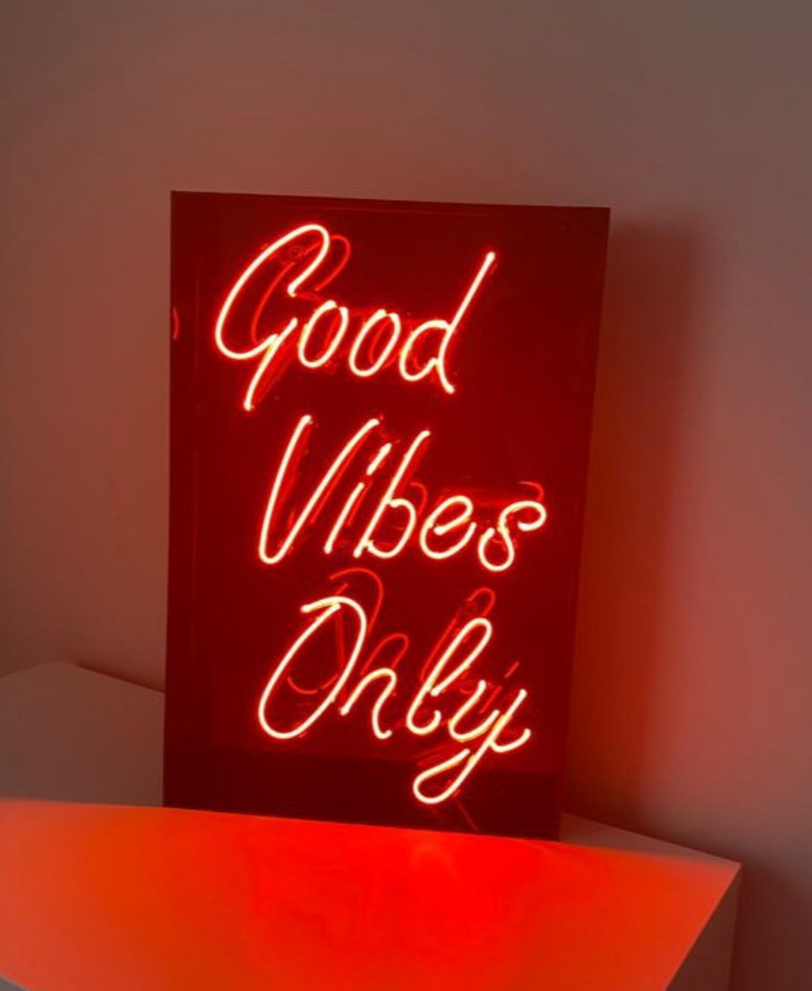 Neon Light Good Vibes Only Etsy