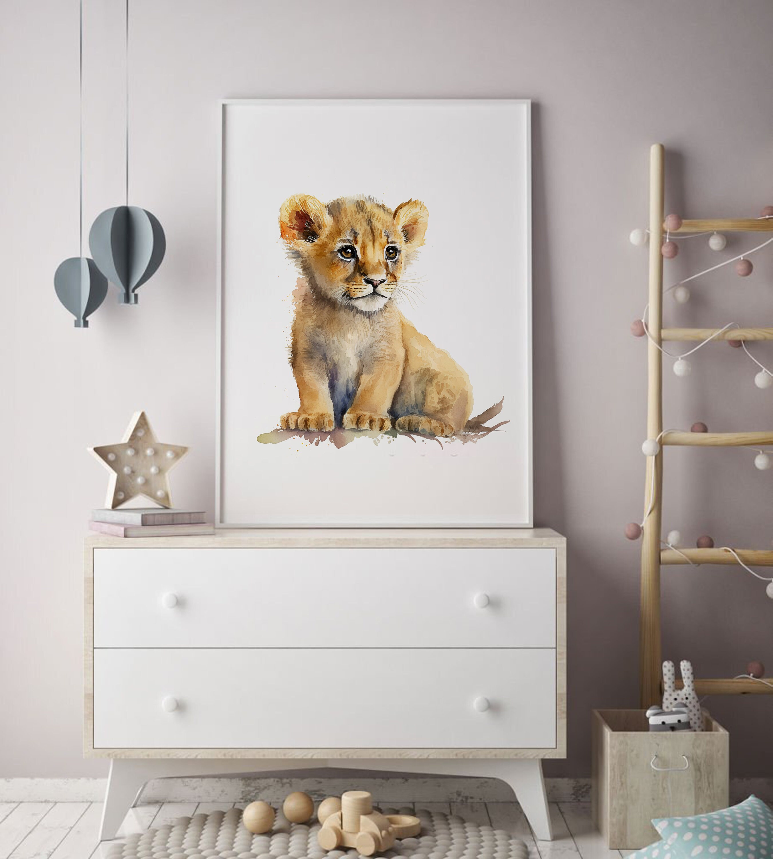 Set of 6 Regular Baby Animal Printable Wall Art - Safari Nursery Prints ...