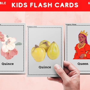 First Letter Picture Words Flash cards - Learning Flash Cards Set of 6 - Kids Classroom Poster - ABC Flashcards Printable - 6 sets card