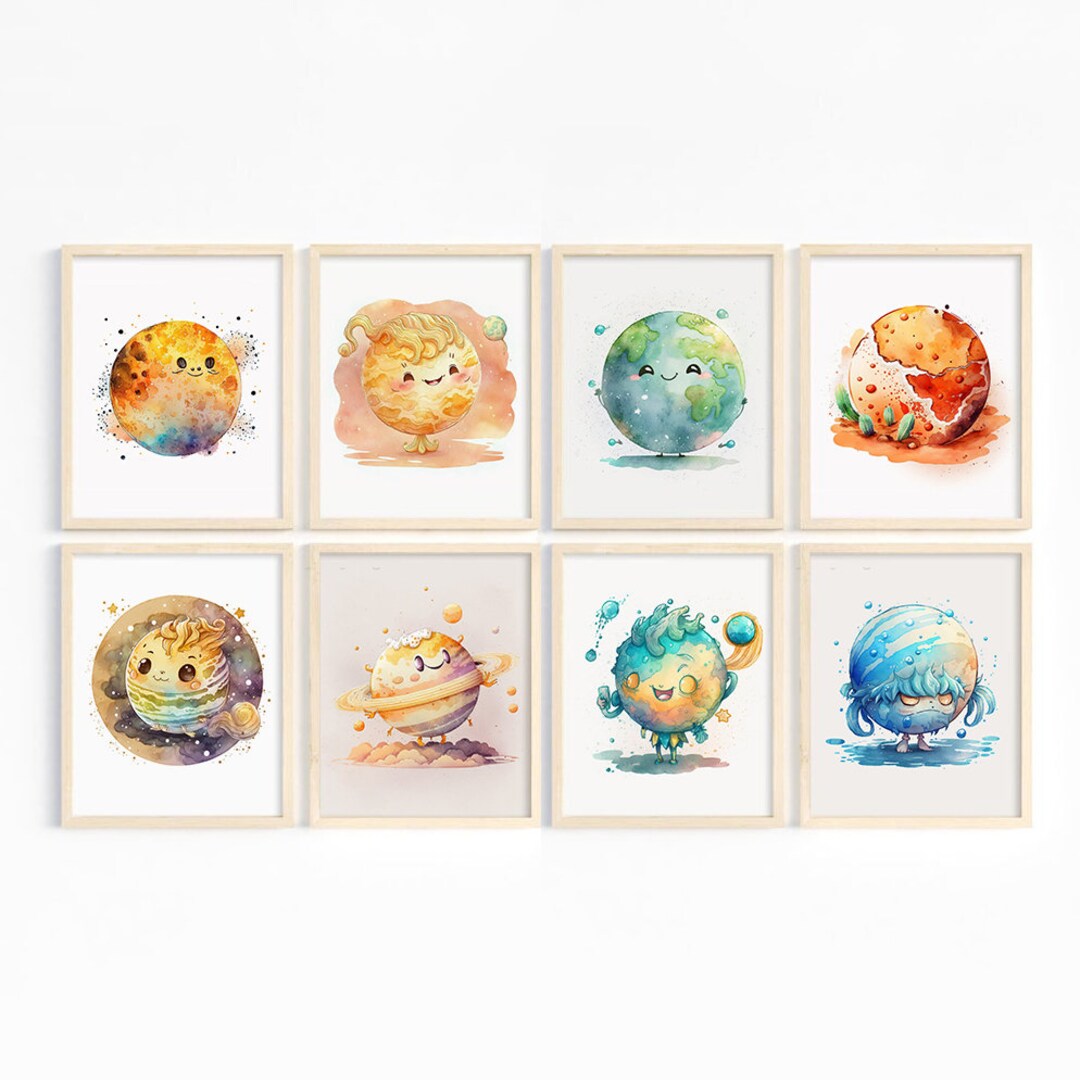 Cute Prints Set of 8 Wall Art Printable Poster