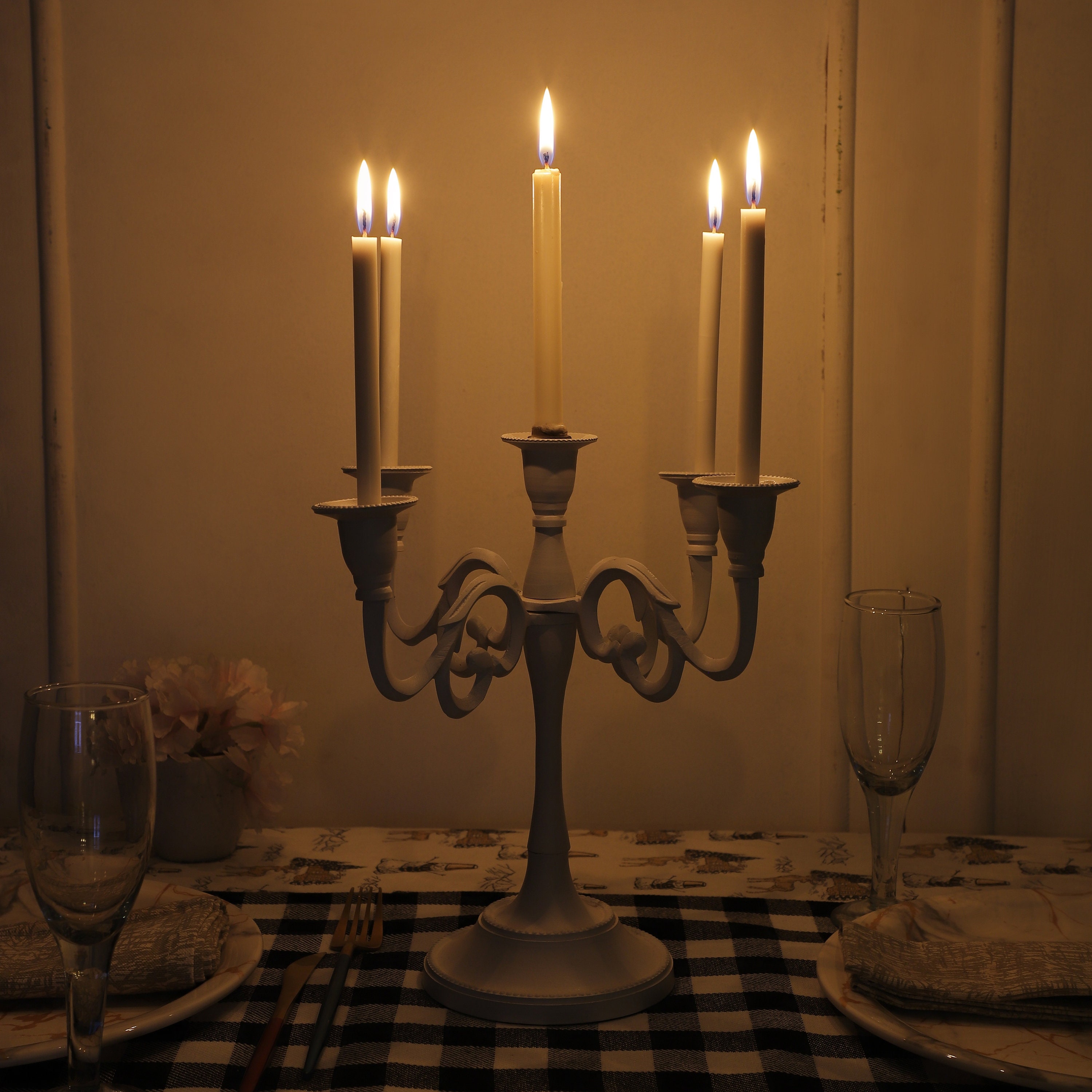 Home & Living Rely+ Three Arm Candelabra Tall Candle Holder 3 Arm Taper