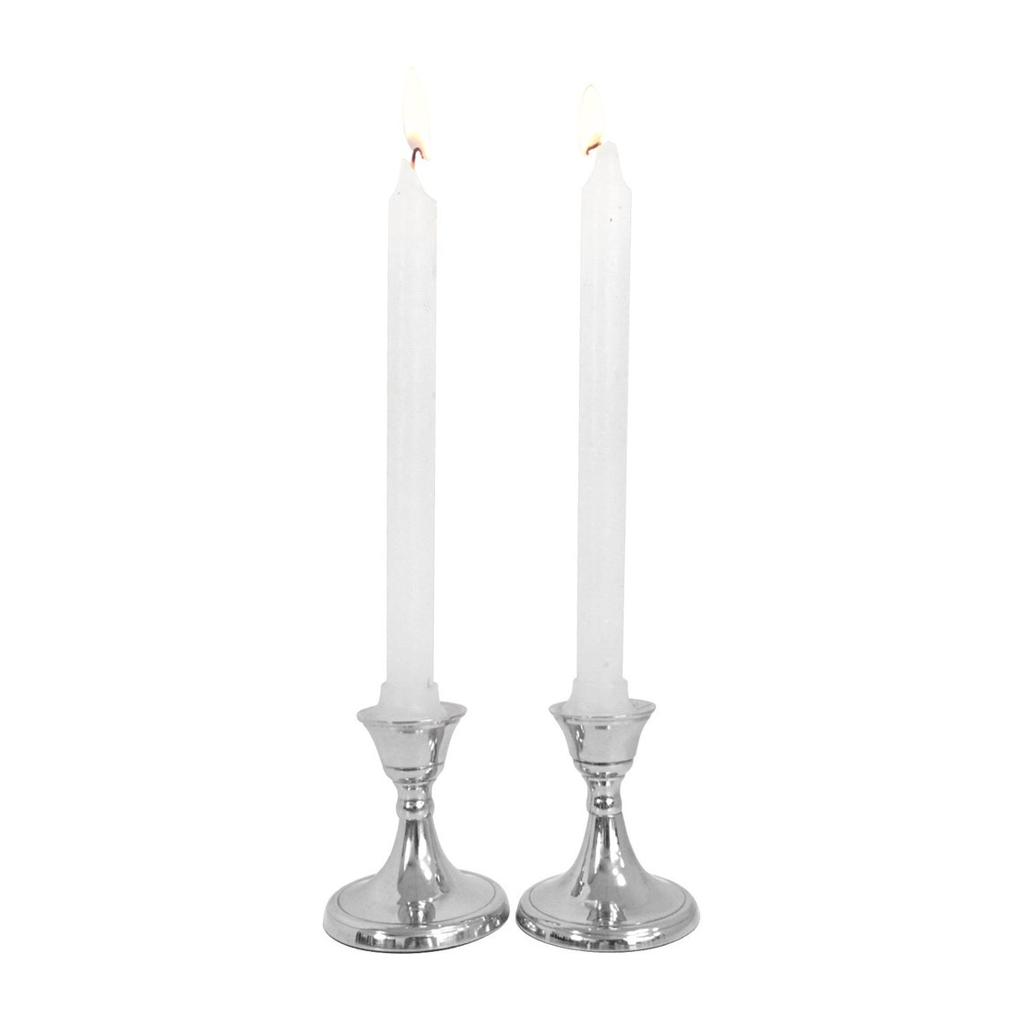 Rely Silver Candle Holder Set of 2.decorative Taper Candles Etsy
