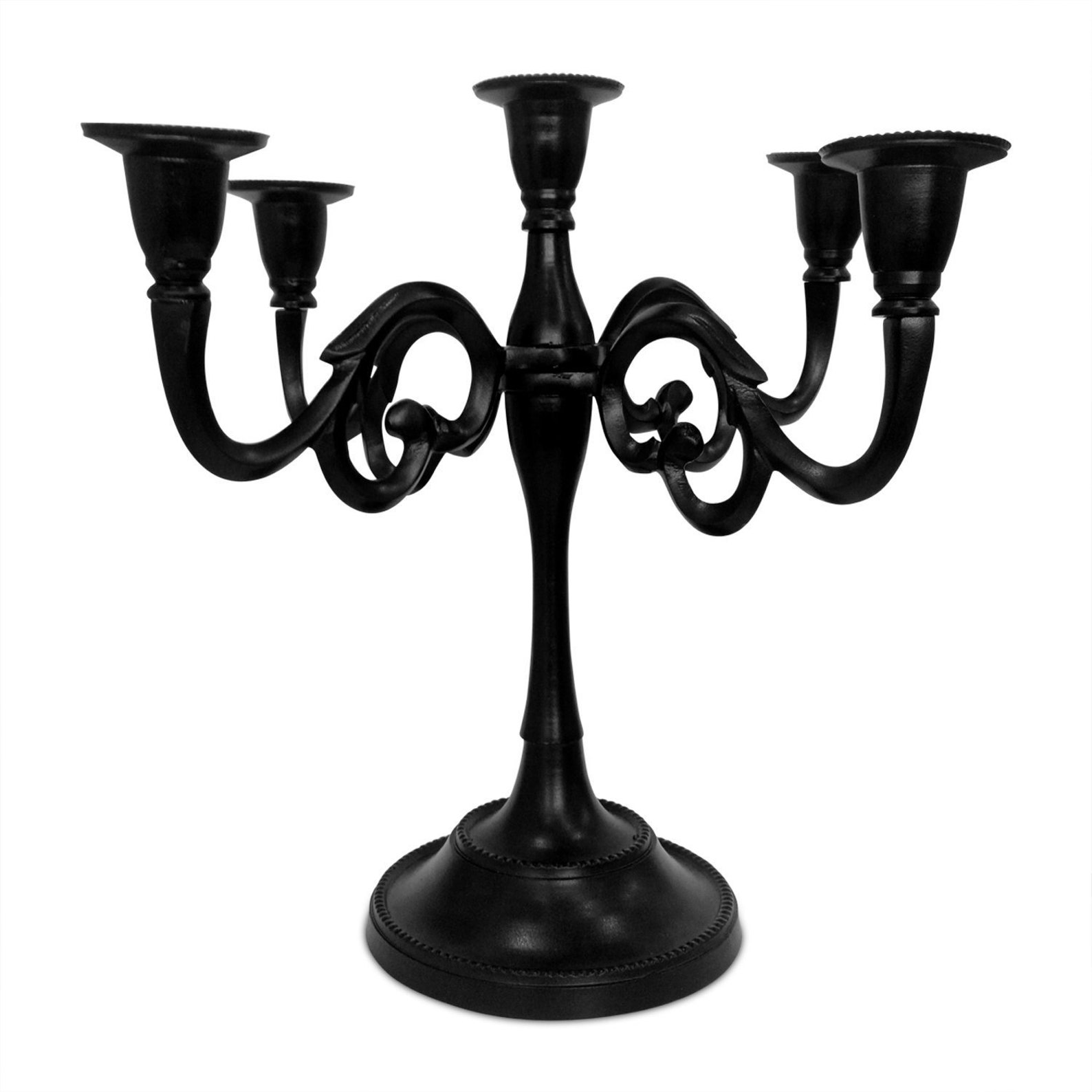 Rely Five Arm 11 Inch Candelabra. Black Candle Holder for Etsy