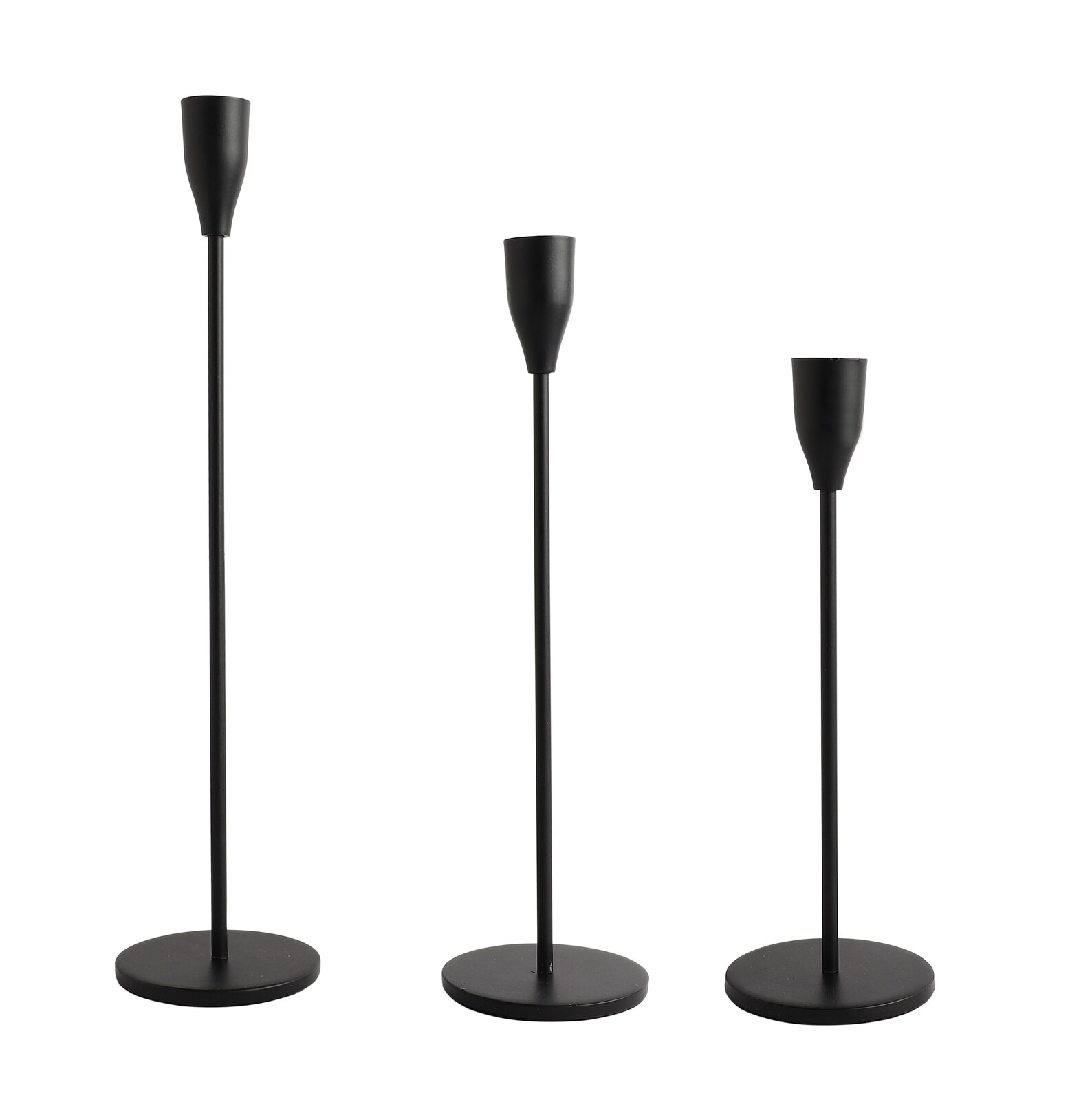 Rely Black Candlestick Holder Set of 3 Decorative Candle Etsy