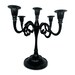 Rely+ Five Arm Candelabra 11 inch Tall Candle Holder. Candlesticks Holder for Table.Black Candelabra, 5 Arm Taper Candelabra, Candelabras 