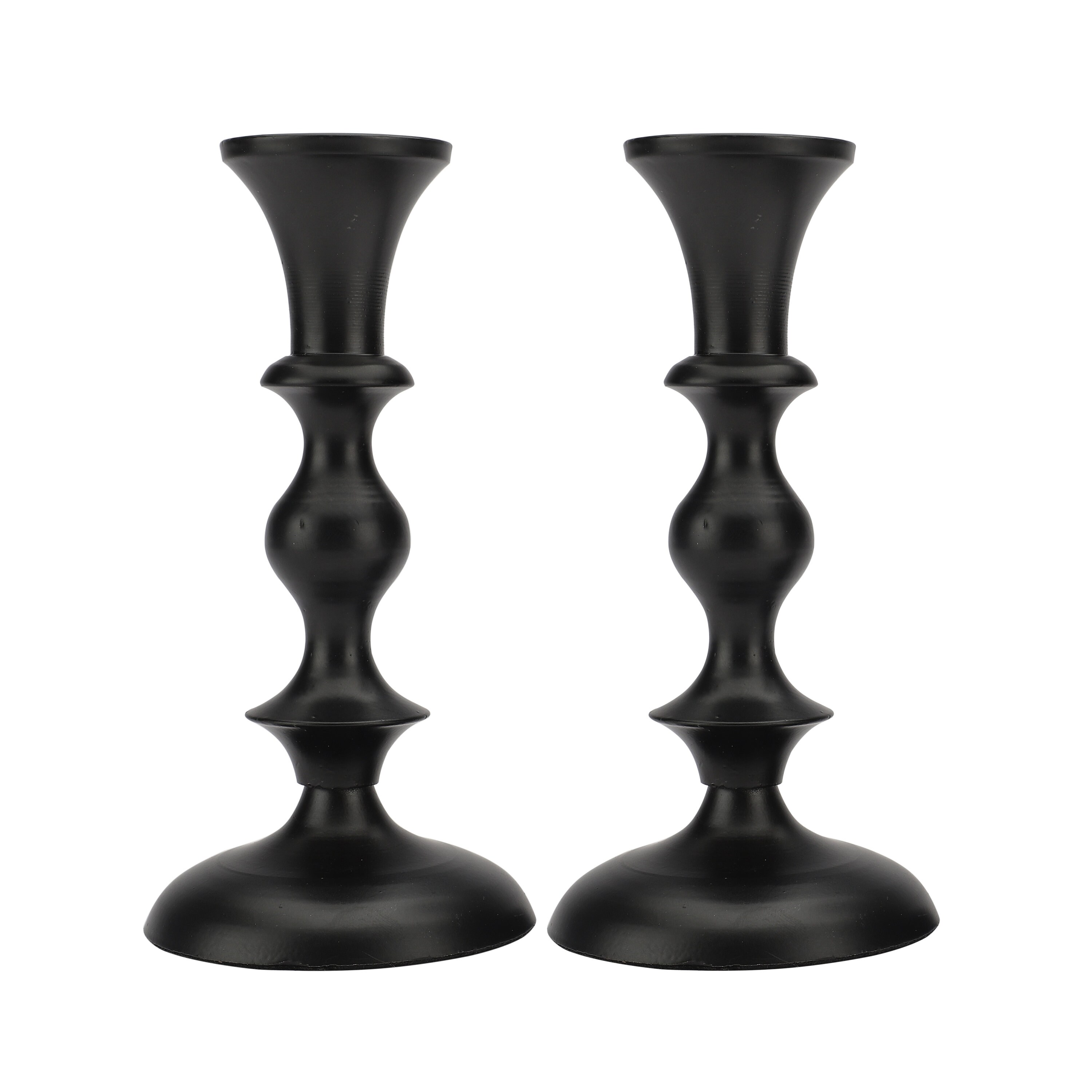 Rely Set of 2 Candle Holder Black. Decorative Taper Candles Etsy