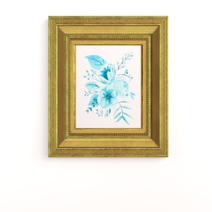 Watercolor in Turquoise Art Print {Cute Wall Art, Home Decorating, Original Painting, Watercolor, Wall Decor, Interior Design, Girly, Gift}