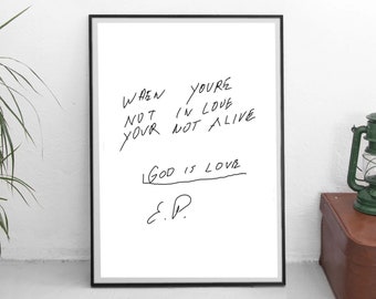 Elvis Presley Letter Handwriting Print | Handwritten Print | Fan Wall Art | Gift Ideas | A5 | A4 | A3 |