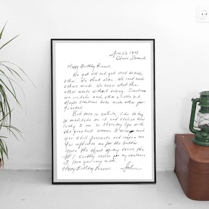 Johnny Cash Love Letter Handwriting Print | Handwritten Print | Fan Wall Art | Gift Ideas | A5 | A4 | A3 |