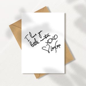 Carte de voeux d'écriture manuscrite de Lady Gaga | A5 | A6 | Enveloppe incluse | Carte de voeux