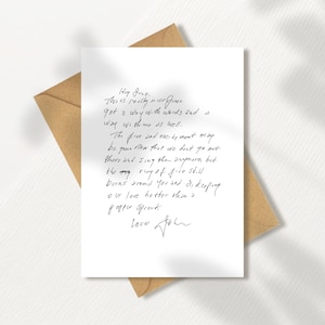 Tarjeta de felicitación HEY JUNE escrita a mano por Johnny Cash / A5 / A6 / Sobre incluido / Tarjeta de felicitación
