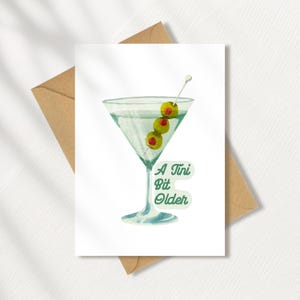 Un biglietto di auguri di compleanno un po' più vecchio / A5 / A6 / Busta inclusa / Biglietto di auguri