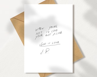 Elvis Presley GOD IS LOVE Greetings Card | A5 | A6 | Envelope Included | Greeting Card
