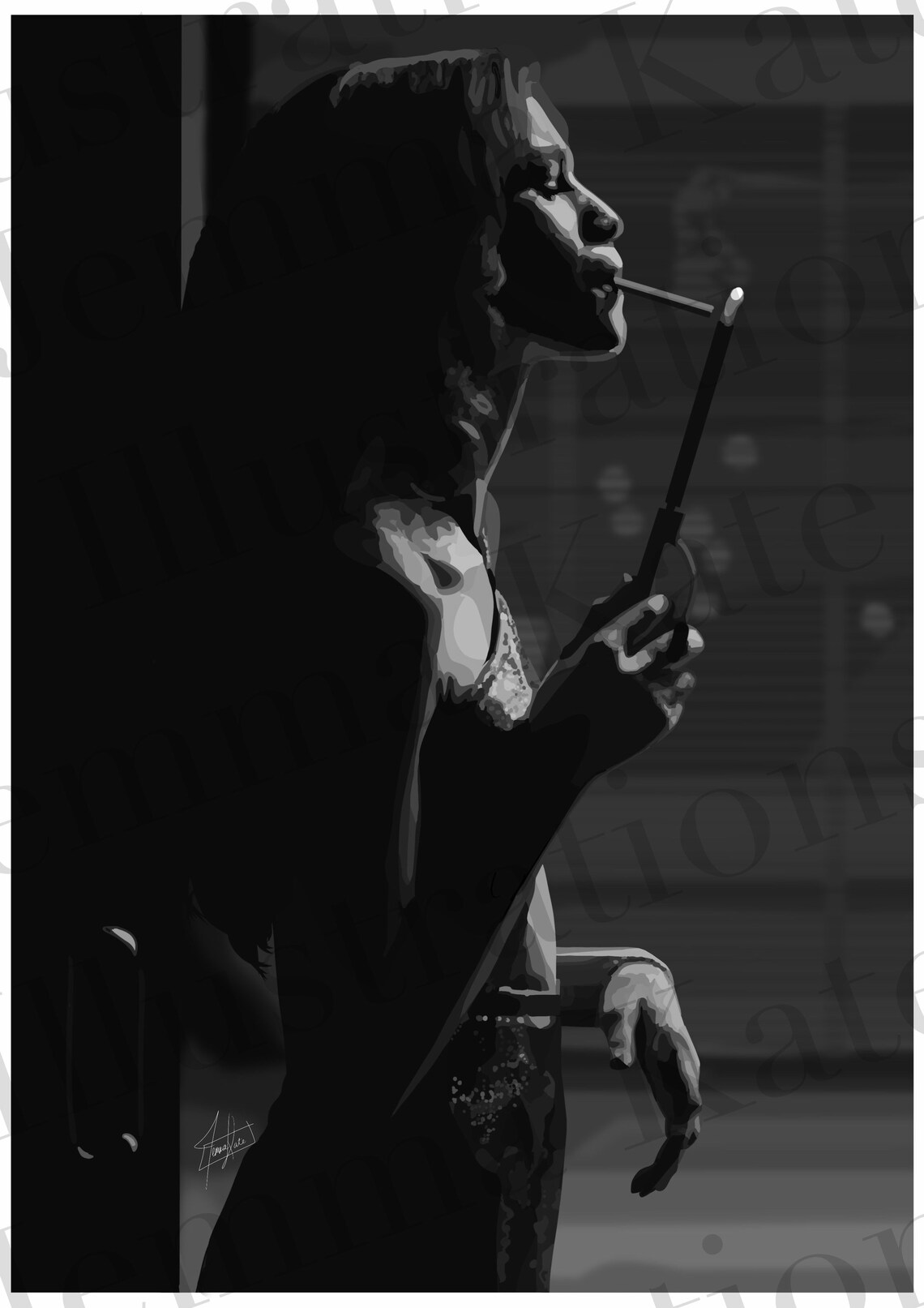 Zendaya DIGITAL DOWNLOAD Zendaya Black and White A5 A4 A3 Prints