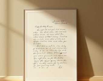 Johnny Cash Love Letter Handwriting Print | Handwritten Print | Fan Wall Art | Gift Ideas | A5 | A4 | A3 | Fan Art