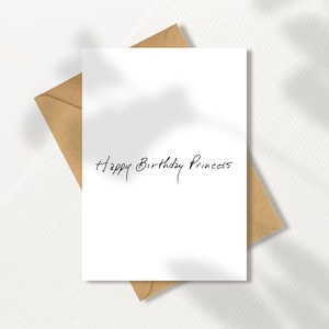 Johnny Cash Alles Gute zum Geburtstag Prinzessin Geburtstagskarte | DIN A5 | DIN A6 | Umschlag enthalten | Grußkarte