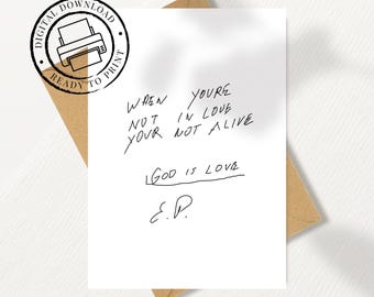 DIGITAL DOWNLOAD Elvis Presley Greetings Card | A5 | A6 | Envelope Included | Greeting Card