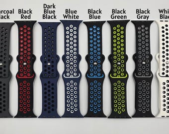 Silicone Sports Edition Design Band For I Watch 38mm 40mm 41mm 42mm 44mm 45mm 46mm 49mm, I Watch Series 1 - 9 SE and Ultra