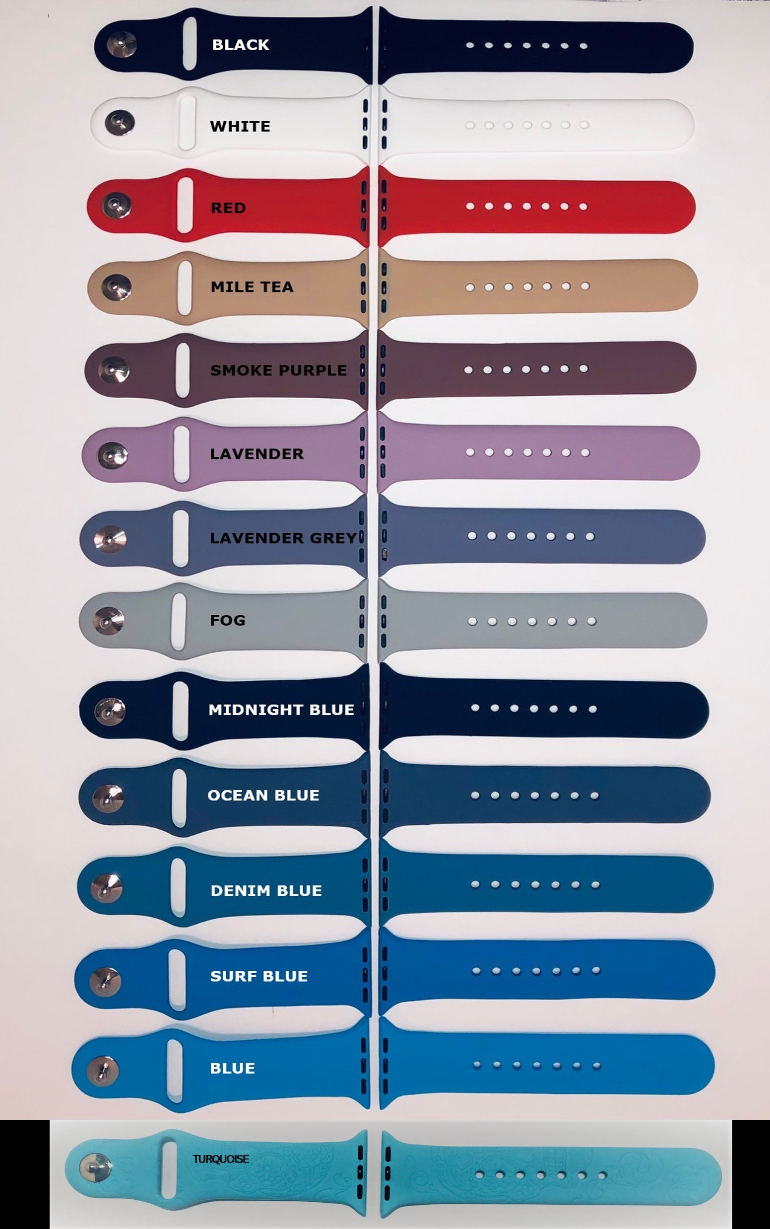 Apple Watch REPLACEMENT Bands Solid Color for All Apple Series
