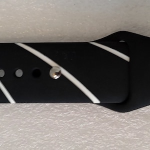 James Bond 007 Custom Art Laser Engraved Dual Color Silicone Watch Band for Apple Watches 10 Color Combinations