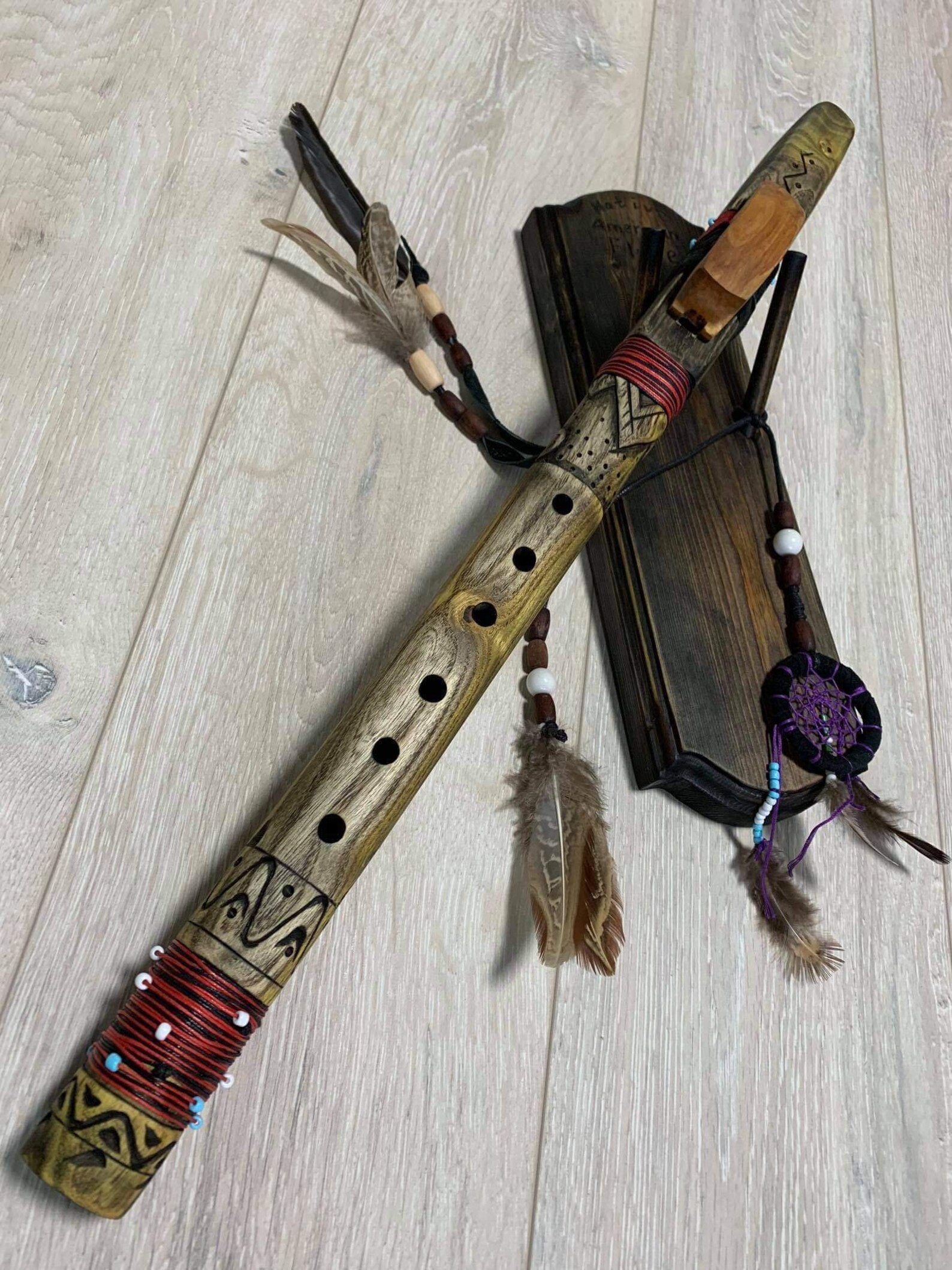 Native American FluteHandmade Wood Carving. Flute Key of A G Etsy