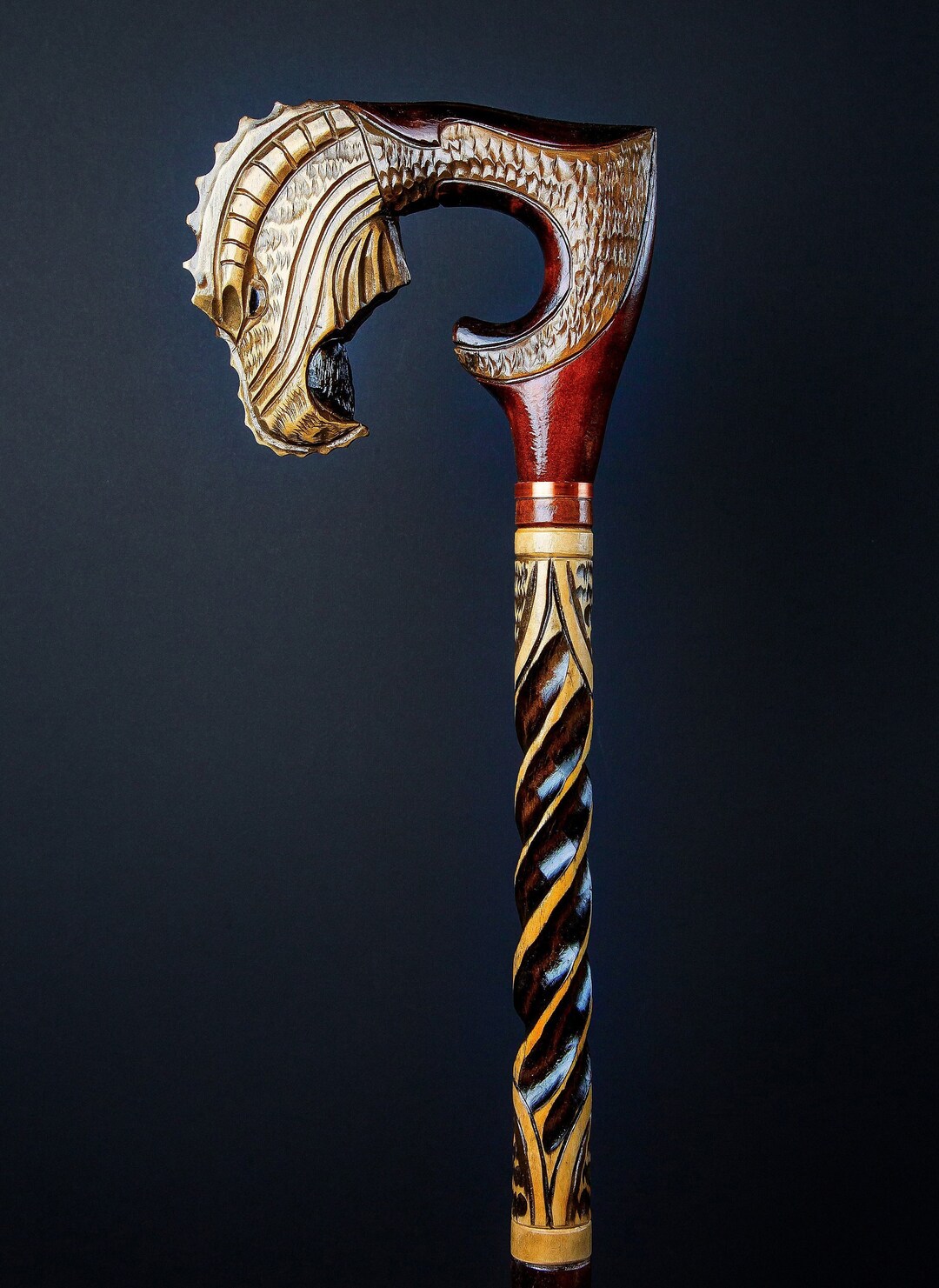 Walking Stick Wood Walking Stick for You and Woodcarving Alien Walking ...