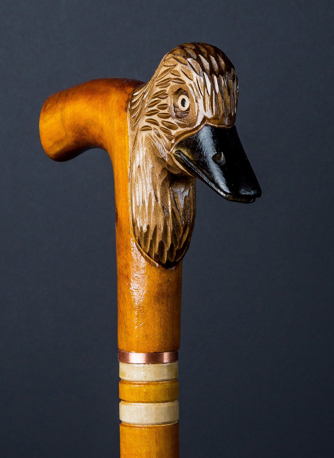 Exclusive Walking Stick Wooden Cane Head Palm Grip Ergonomic Etsy