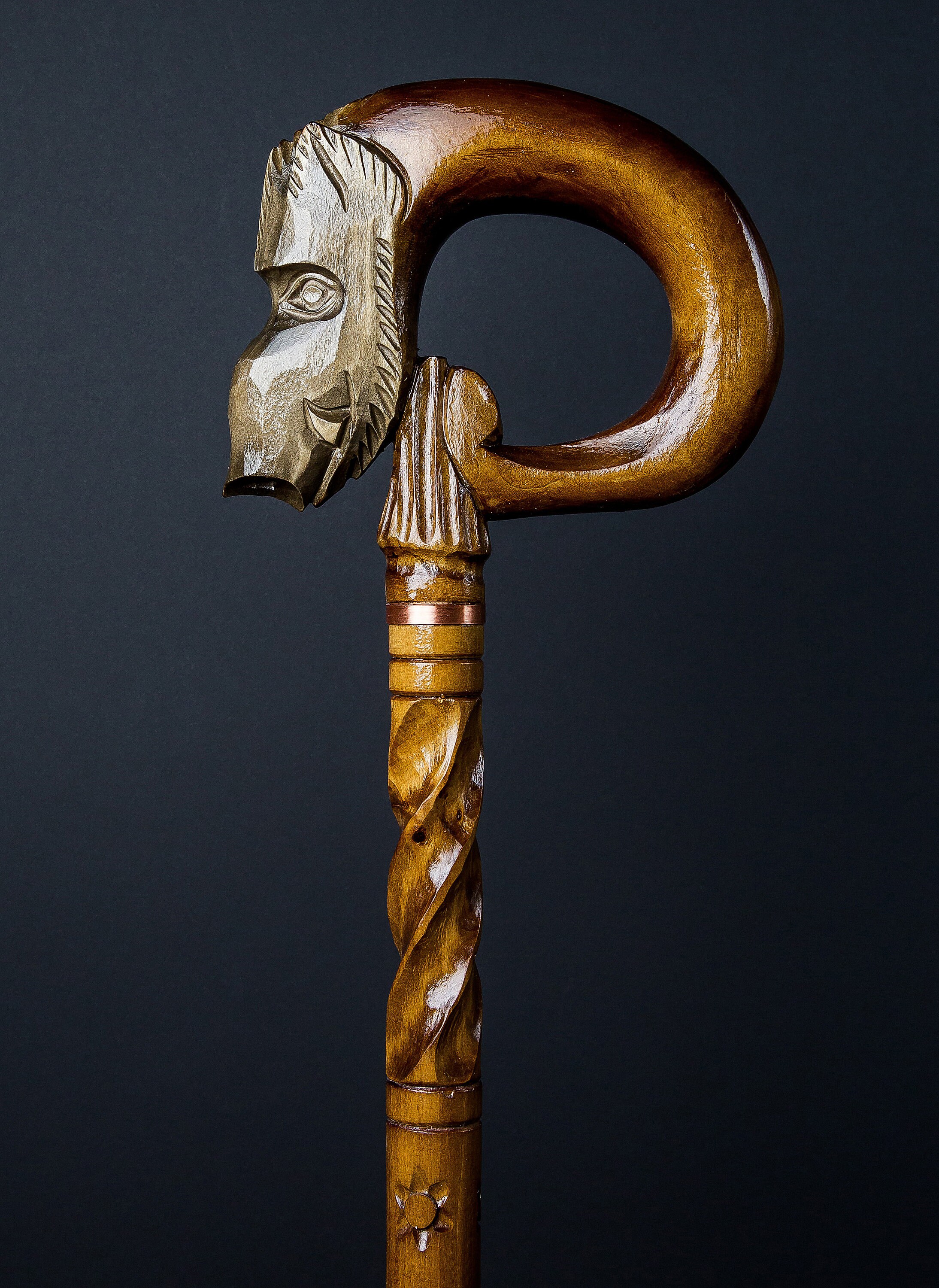 Exclusive Walking Stick Wooden Cane Head Palm Grip Ergonomic Etsy UK