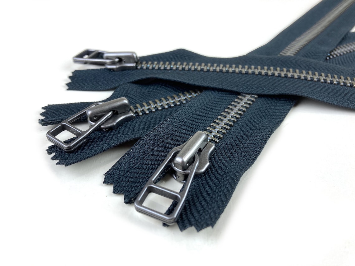 YKK BLACK 580 Gunmetal Zipper Size 8 50cm Closed End UK Etsy UK