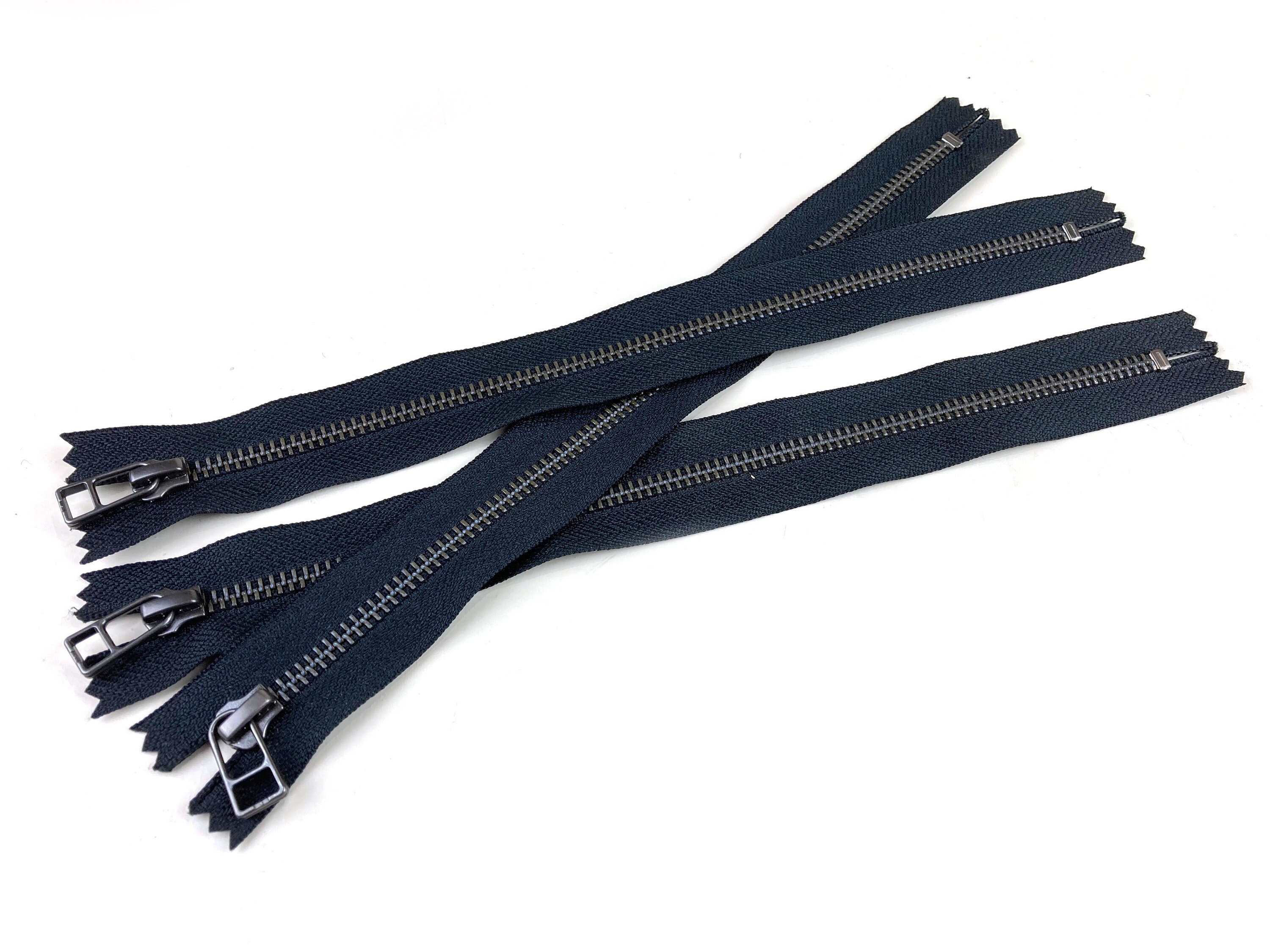 YKK BLACK 580 Gunmetal Zipper Size 5 26cm Closed End UK Etsy