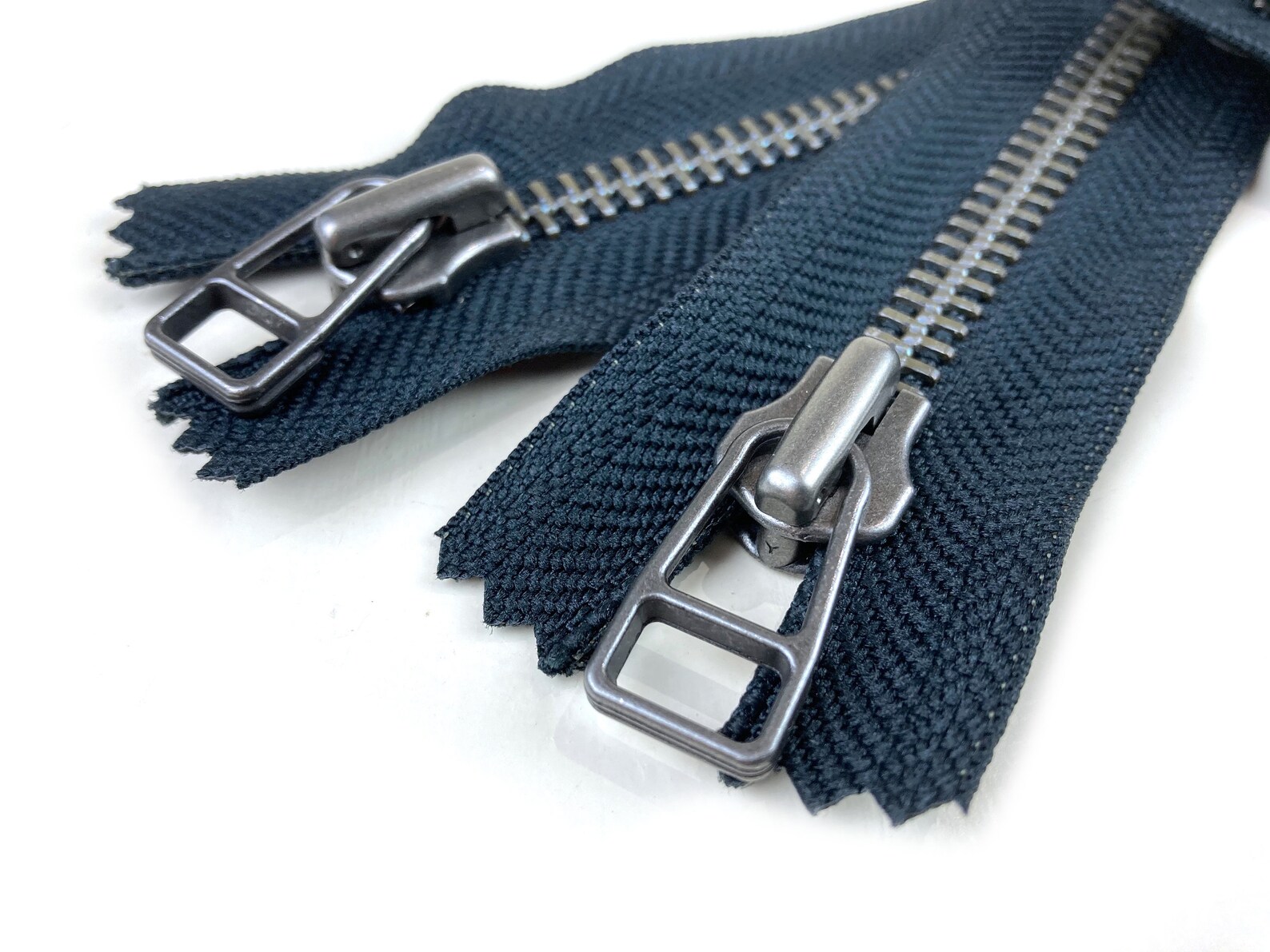YKK BLACK 580 Gunmetal Zipper Size 8 50cm Closed End UK Etsy UK