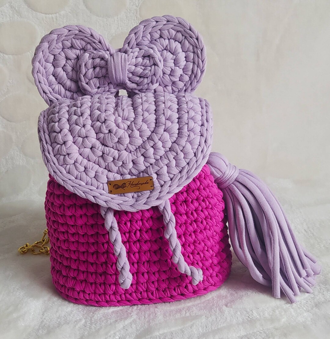 Handmade Children Knit Bag / Children Shoulder Bag / Handmade Etsy