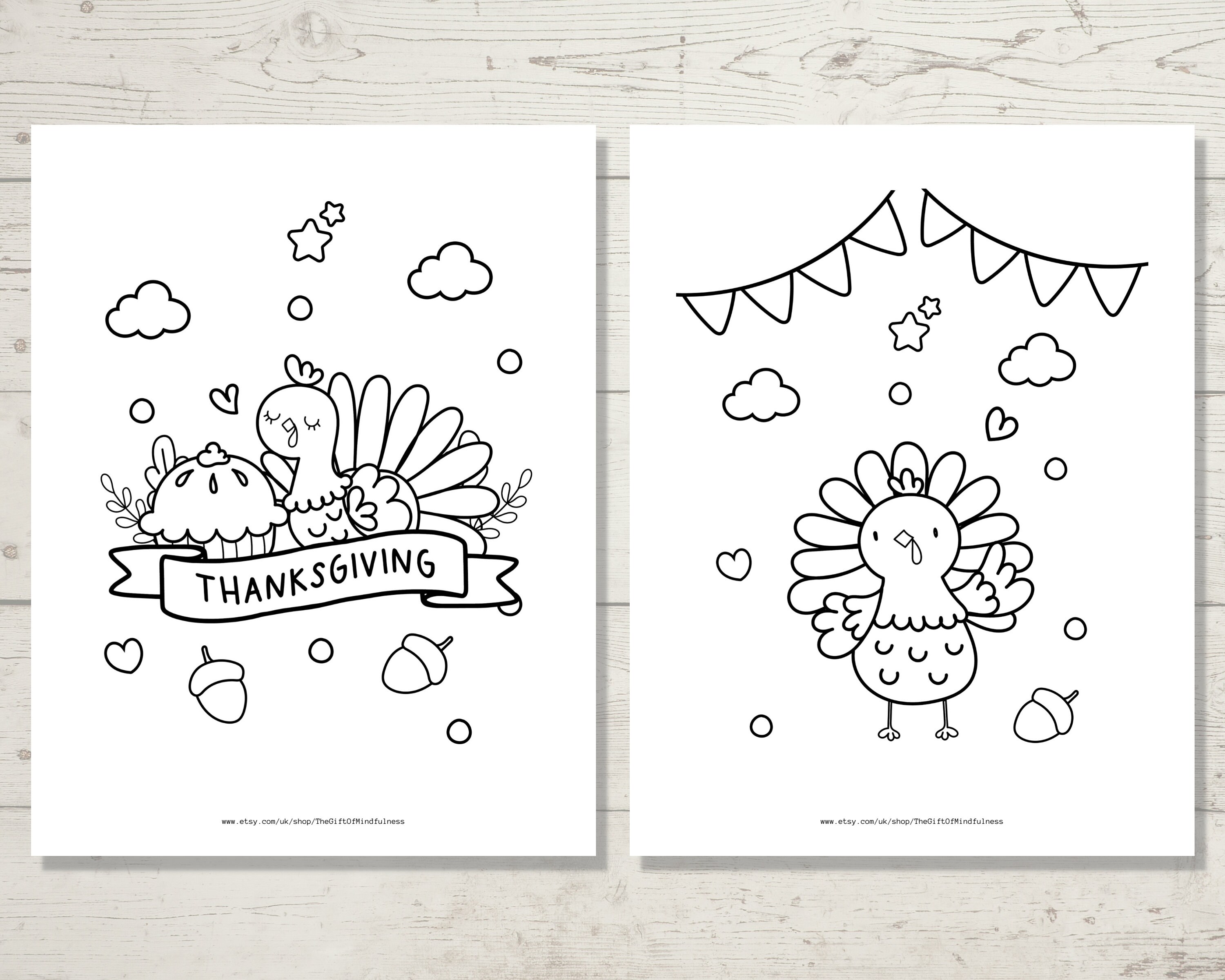 Printable Thanksgiving Coloring Pages Thanksgiving Coloring - Etsy UK