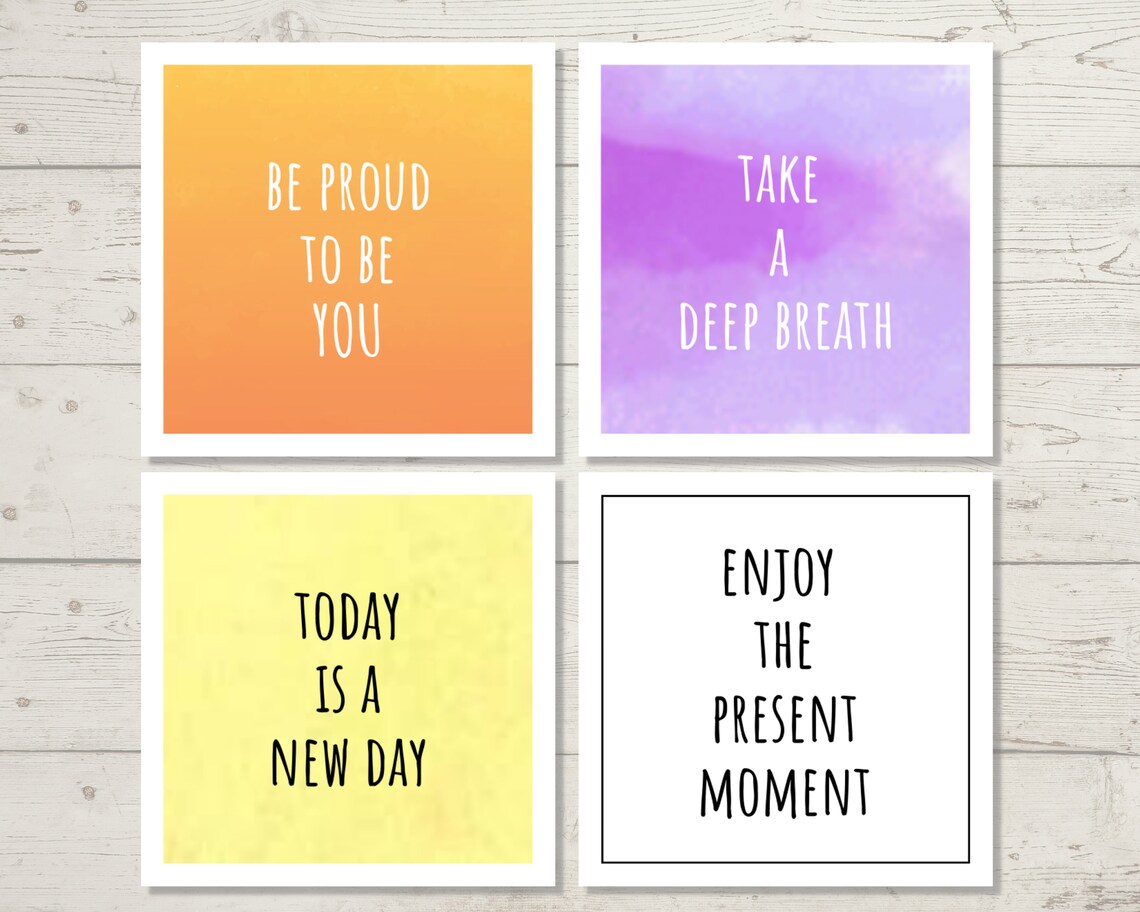 Printable Positivity Cards, Mini Affirmations Cards and Encouragement ...