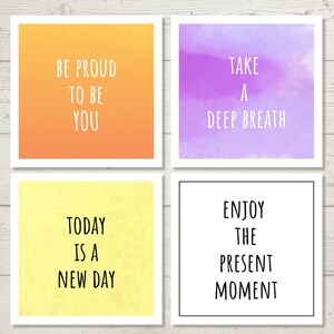 Printable Positivity Cards, Mini Affirmations Cards and Encouragement ...