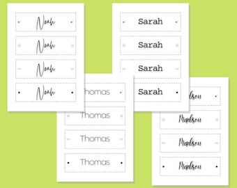 Kids Printable Bookmarks Personalized Set of 4 Name - Etsy