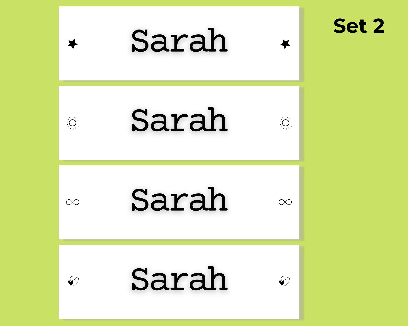 Kids Printable Bookmarks, Personalized Set of 4 - - Name Bookmarks ...