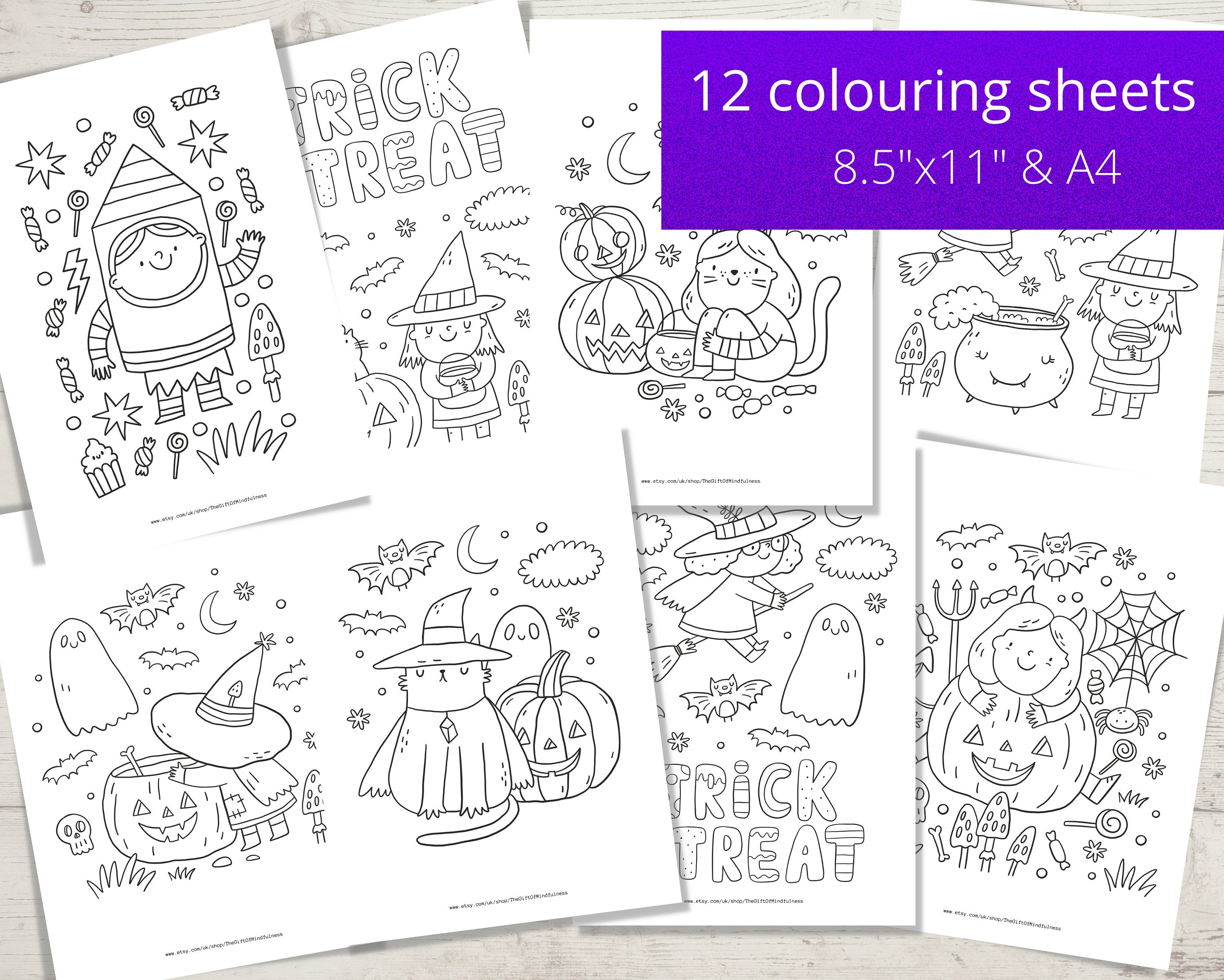 Printable Halloween Colouring Pages Halloween Coloring - Etsy UK