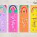 Kids Printable Bookmarks, Personalized Set of 4 - Name Bookmarks ...