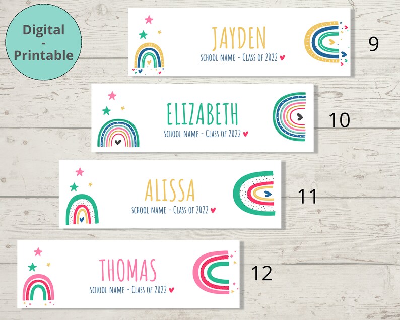 Personalized Student Bookmarks Class Bookmarks Pupil Gifts Etsy