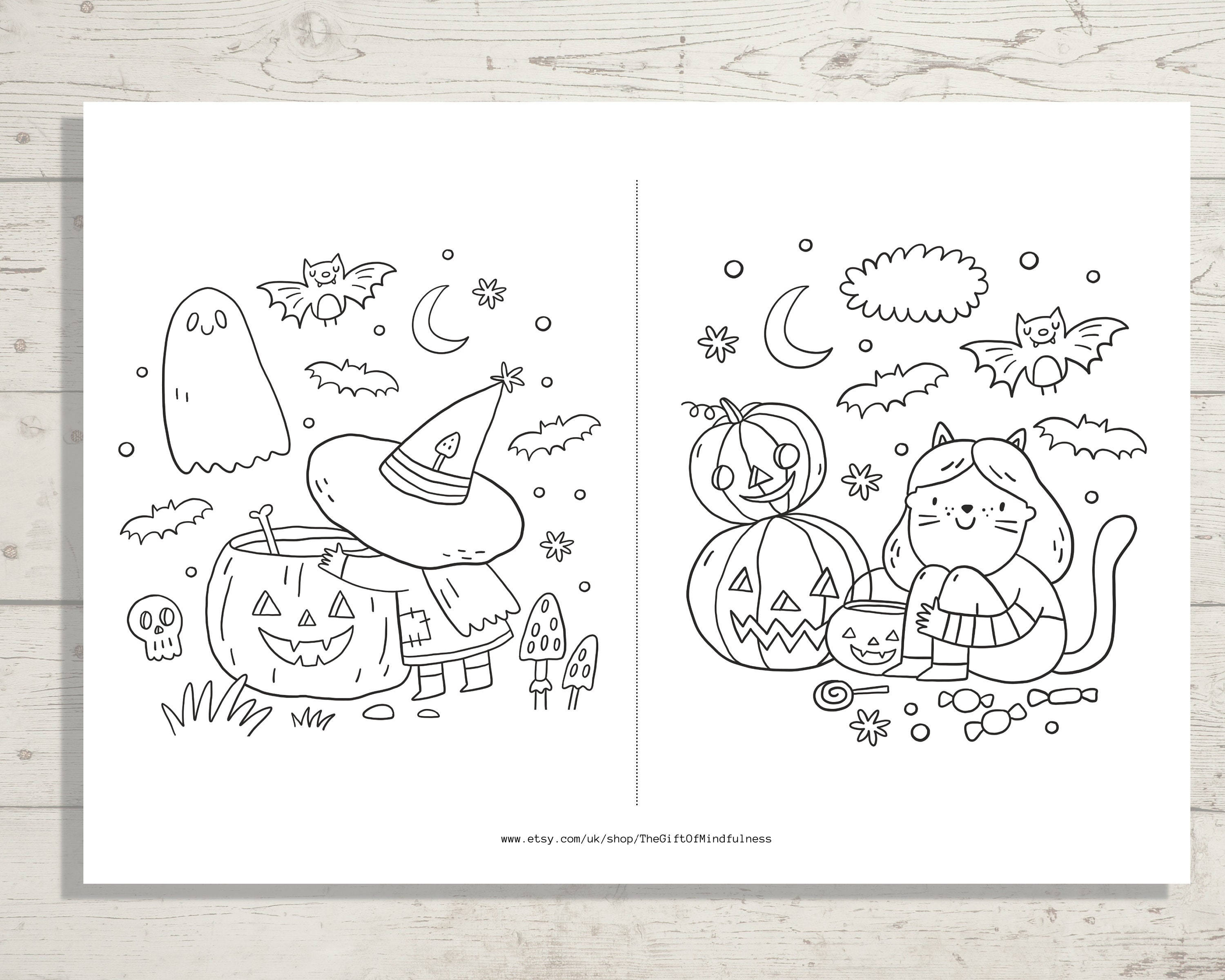 Printable Halloween Colouring Pages Halloween Coloring - Etsy UK
