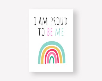 Positieve affirmatieposter: kunst aan de muur kinderkamer (digitale download)