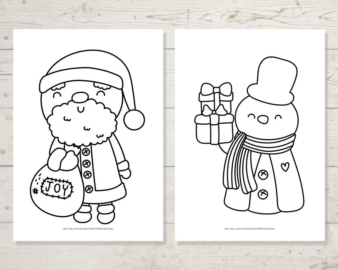 Kids Christmas Colouring Pages Christmas Coloring Sheets - Etsy New Zealand