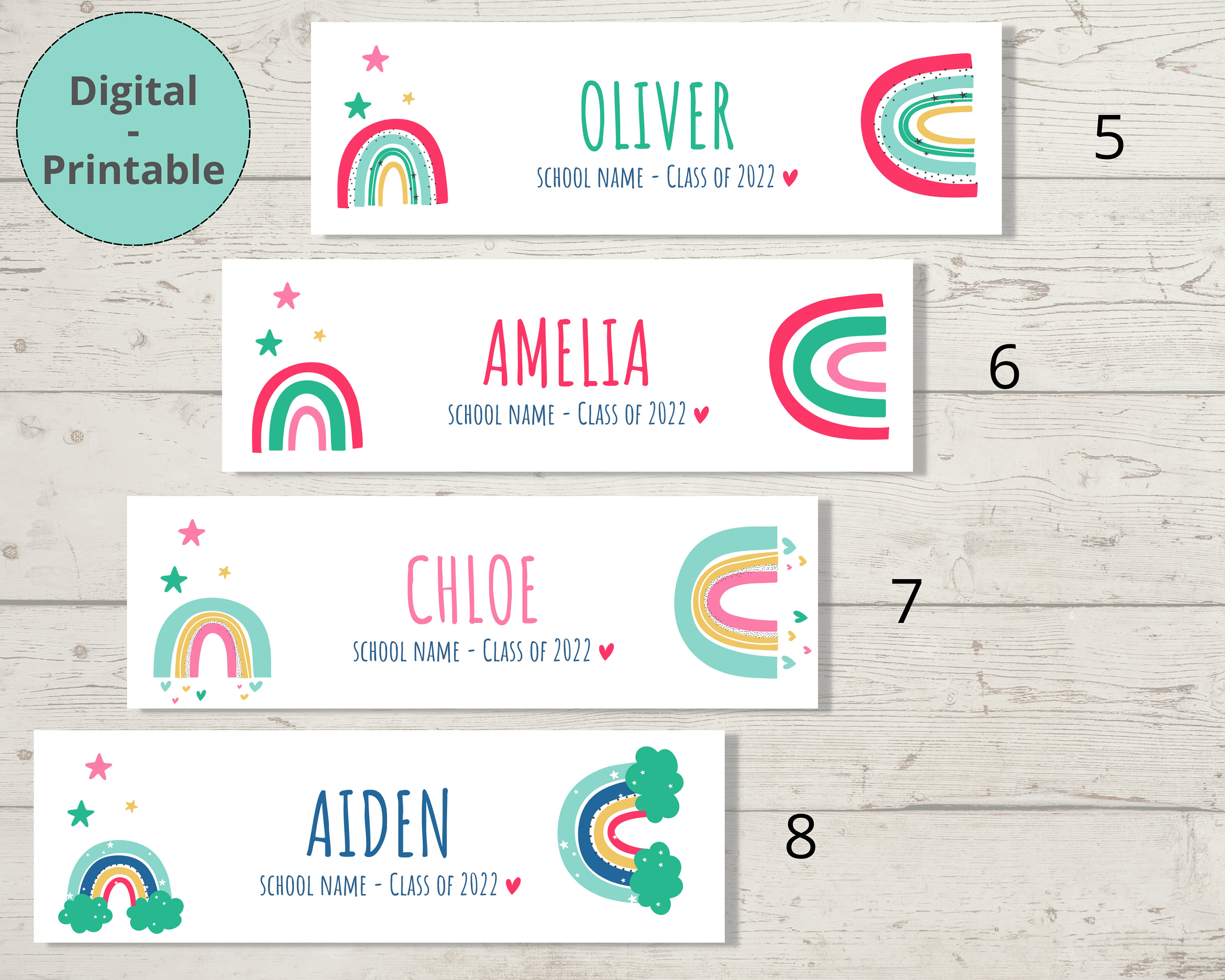 Personalized Student Bookmarks Class Bookmarks Pupil Gifts Etsy