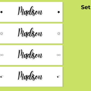 Kids Printable Bookmarks, Personalized Set of 4 - - Name Bookmarks ...