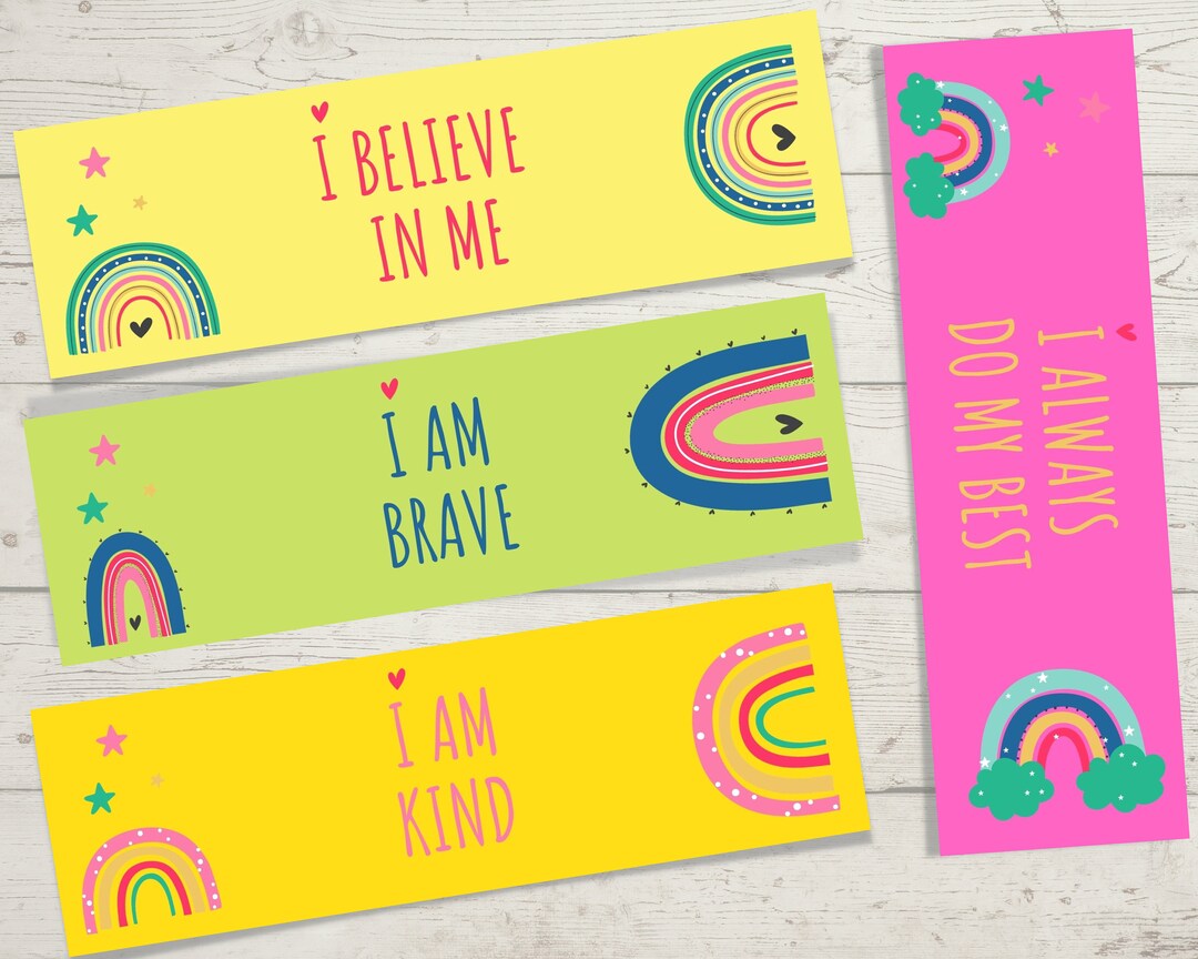 Kids Affirmation Bookmarks | Digital Download - Etsy