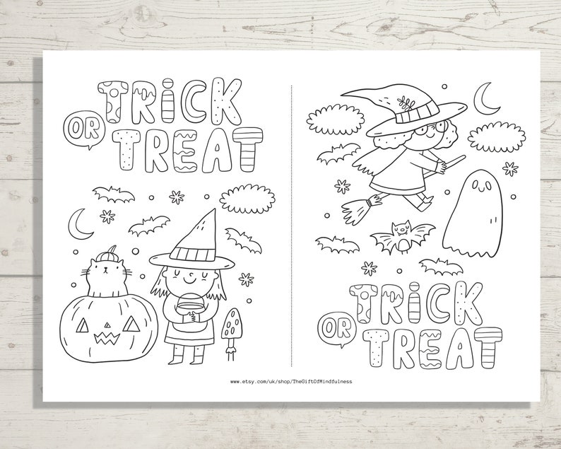 Printable Halloween Colouring Pages Halloween Coloring - Etsy UK